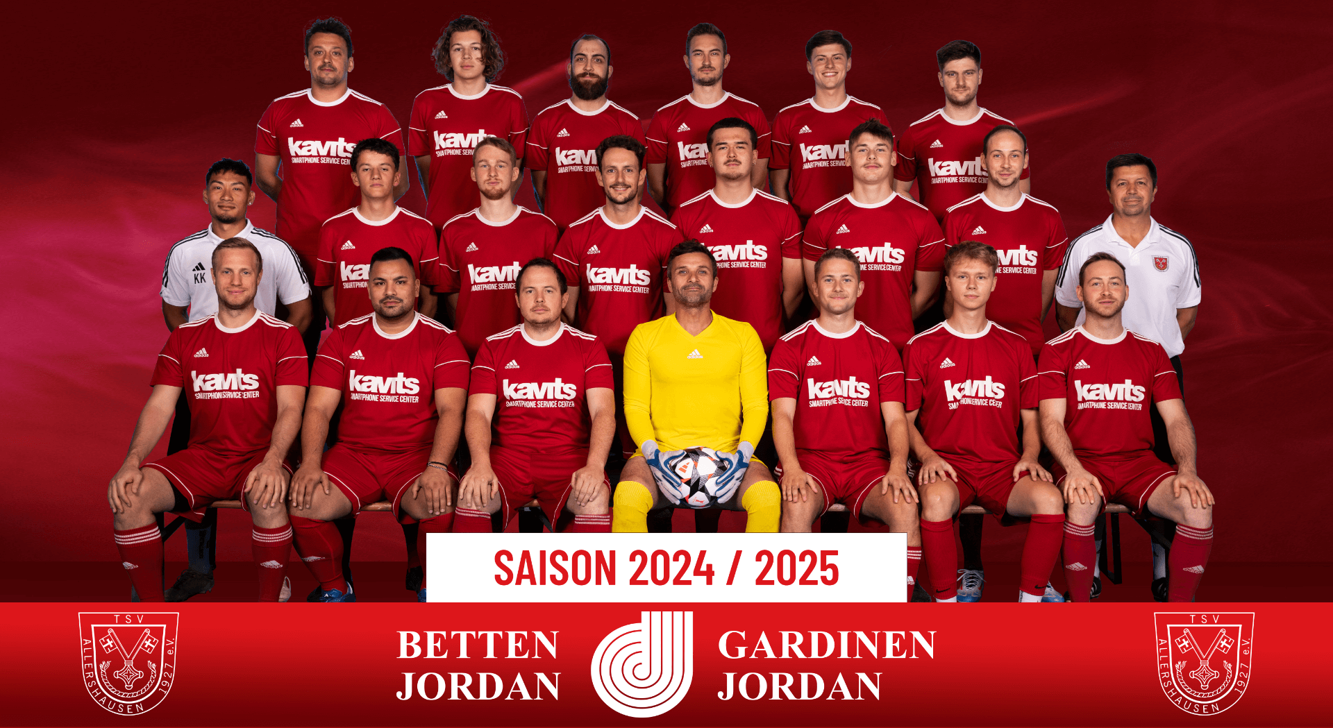 Mannschaftsfoto der 2. Herren Fussballmannschaft des TSV Allershausen